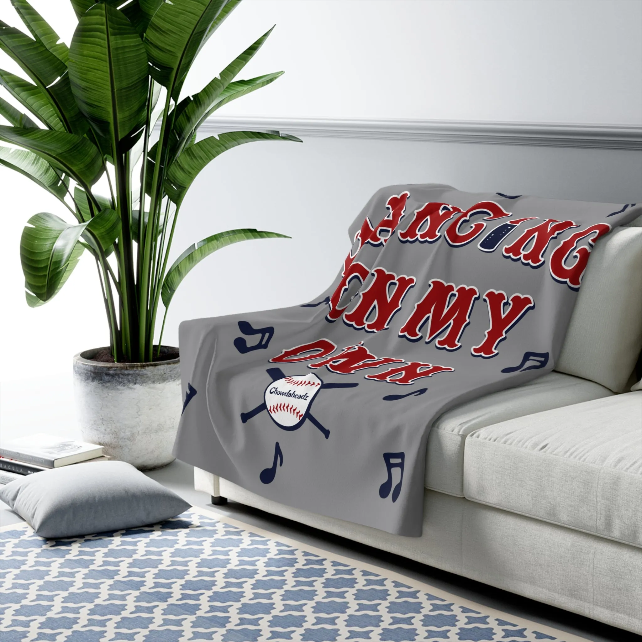 Dancing On My Own Baseball Sherpa Fleece Blanket