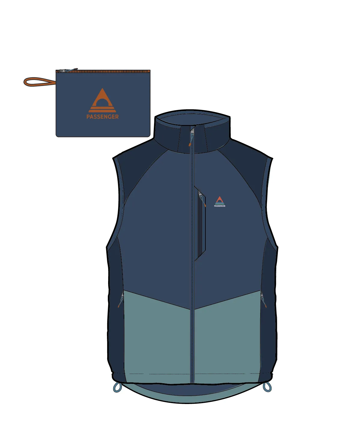 Daybreak Lightweight Recycled Thermore® Insulated Vest - Rich Navy/Dark Denim/Arctic