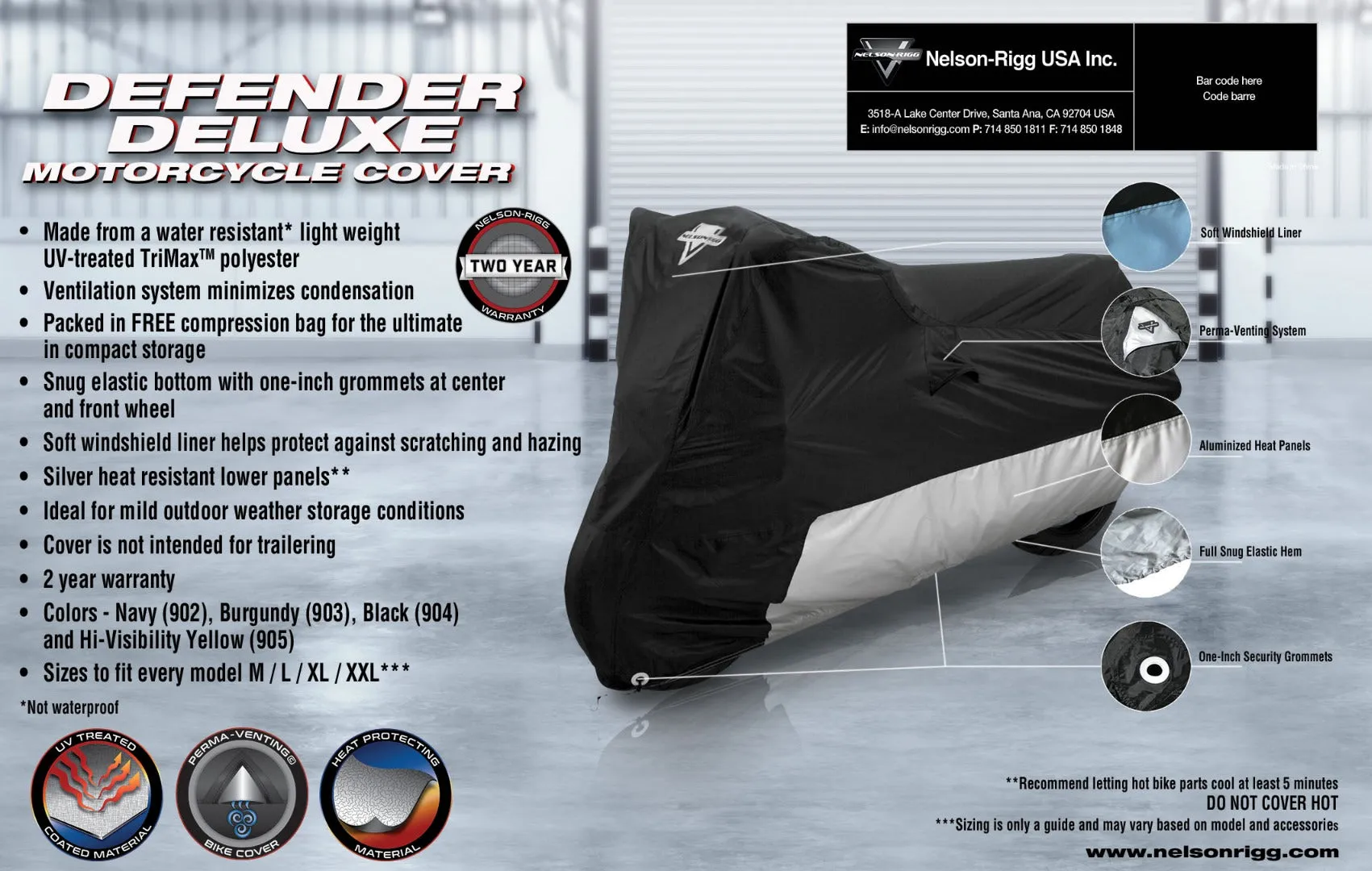 Defender Deluxe Motorcycle Cover