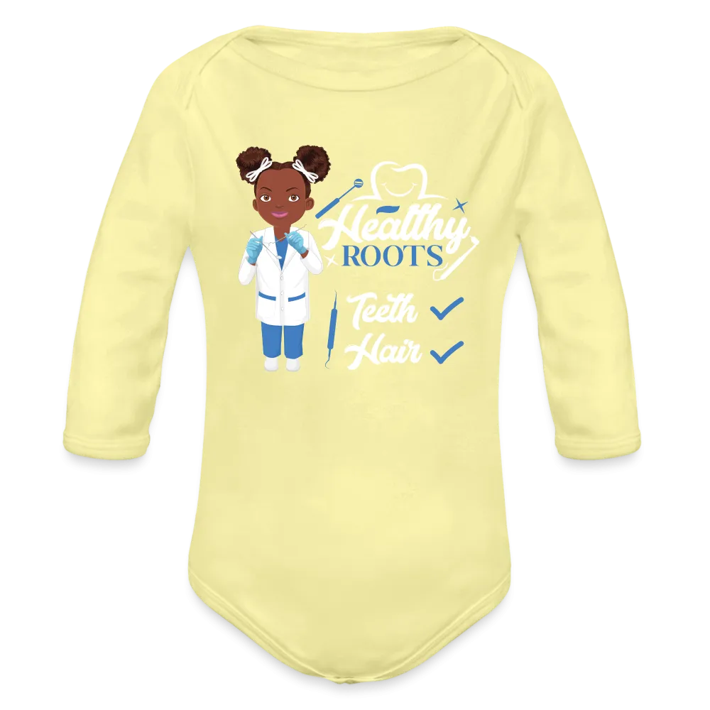 Dentist Organic Long Sleeve Baby Bodysuit