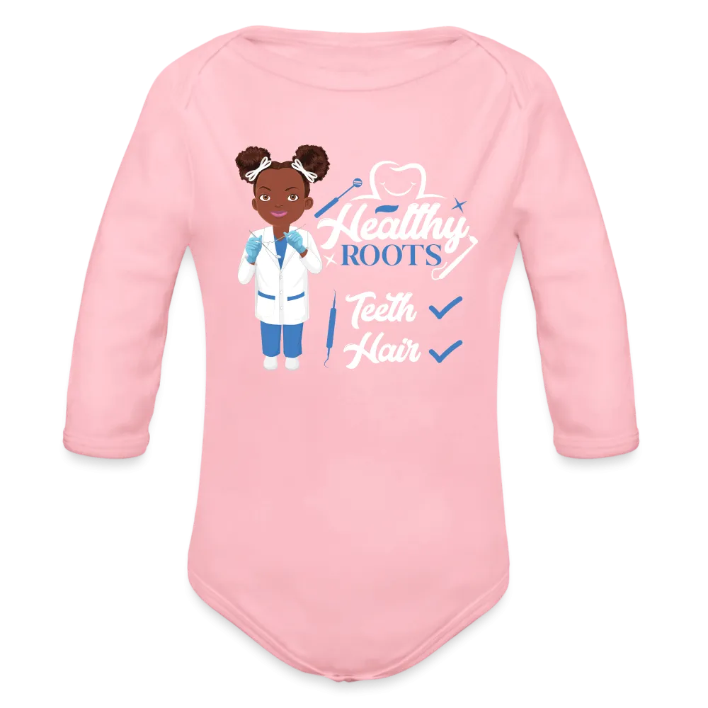 Dentist Organic Long Sleeve Baby Bodysuit