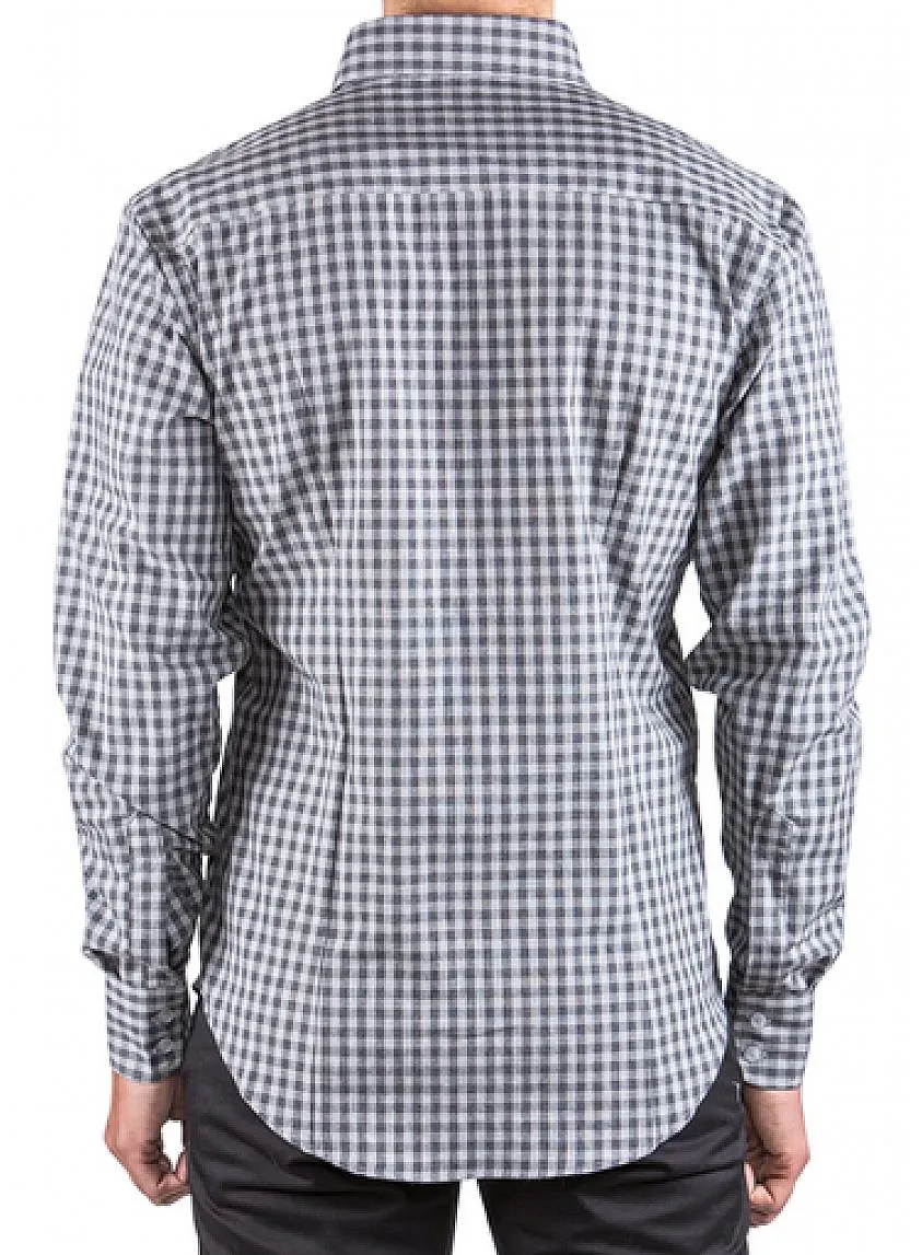 Double Weave Check Grey