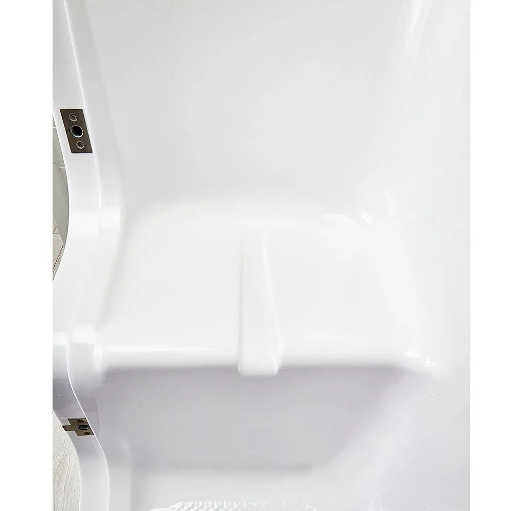 Ella Wheelchair Transfer 32"x52" Acrylic Soaking Walk-In-Bathtub, Right Outward Swing Door, 5 Piece Fast Fill Faucet, 2" Dual Drain