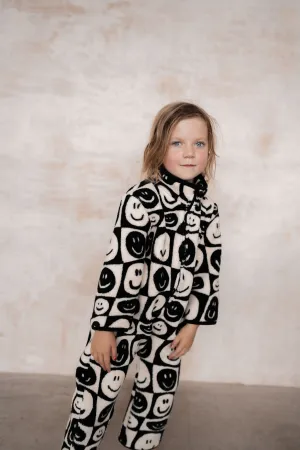 FACE CHECKERBOARD SHERPA KIDS ALL IN ONE