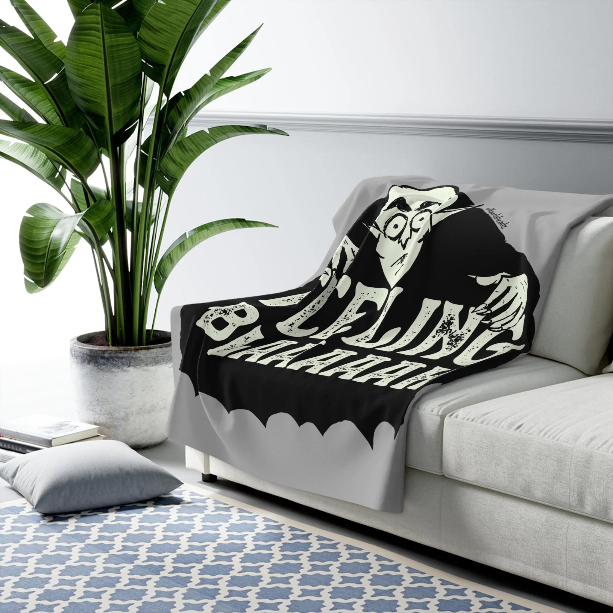 Feeling Blaaaaah Sherpa Fleece Blanket