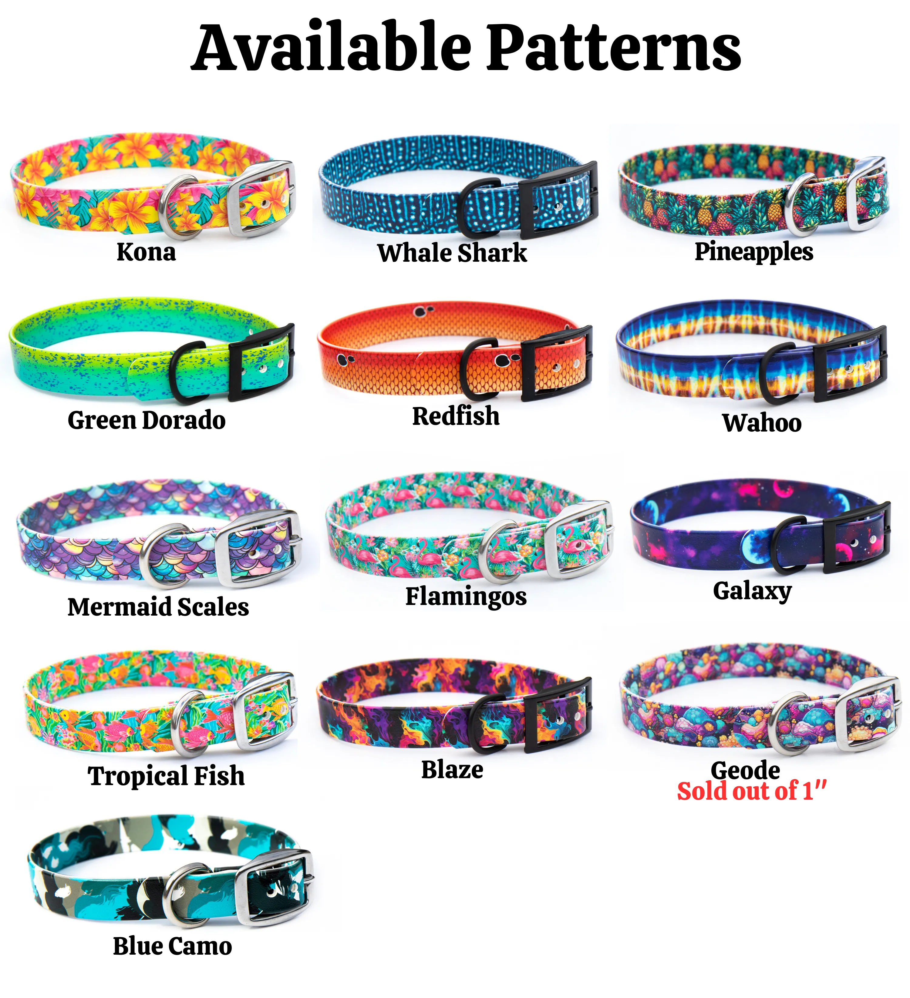 Fi Compatible Series 3-Limited Slip Patterned BioThane® Collar With Buckle