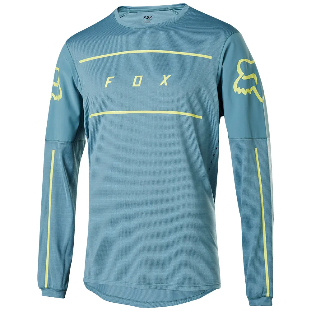 Fox Flexair Ls Fine Line Jersey - Light Blue