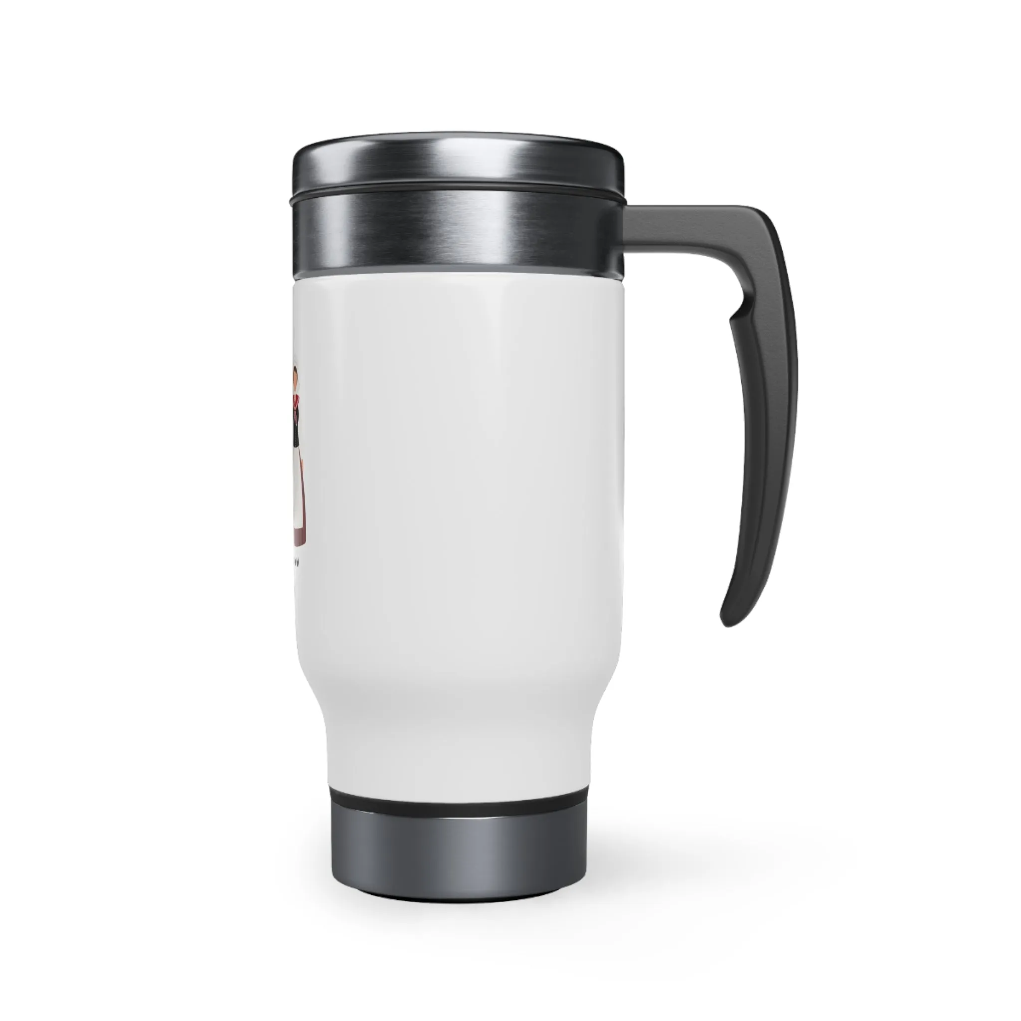 France Stainless Steel Travel Mug with Handle, 14oz