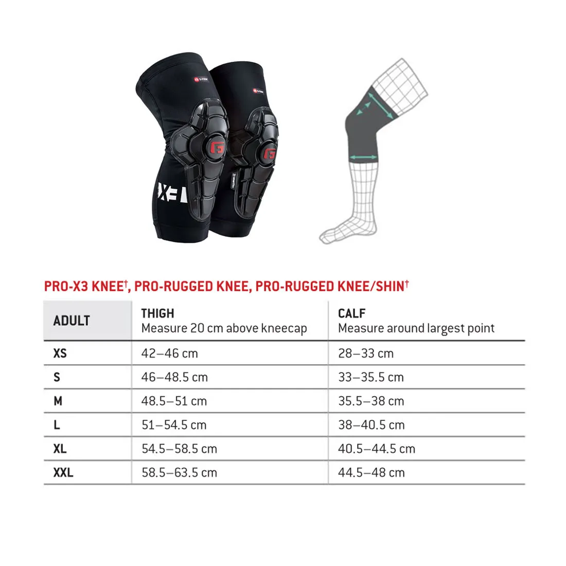 G-Form Pro-X3 Knee - Adult