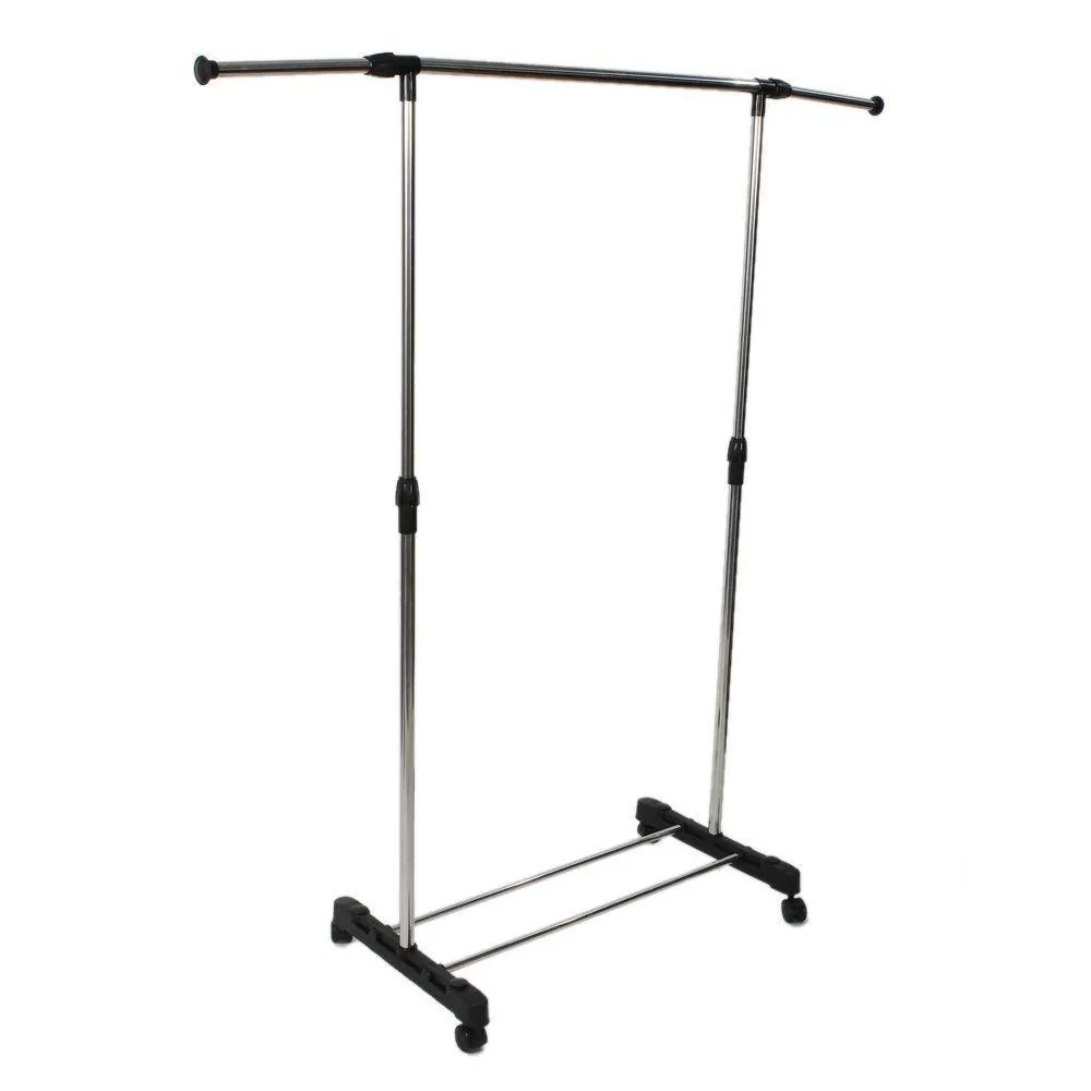 Generic QY*US4*160215*38 *8**1341** Clothes Hanger -bar Ga Rack Adjustable Single- Single-bar Garment ack Adj Rail Heavy Duty vy Duty Bar Rolling g Rail Heavy Duty