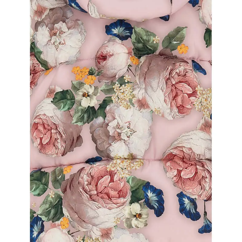 Girls Pink Floral Coat