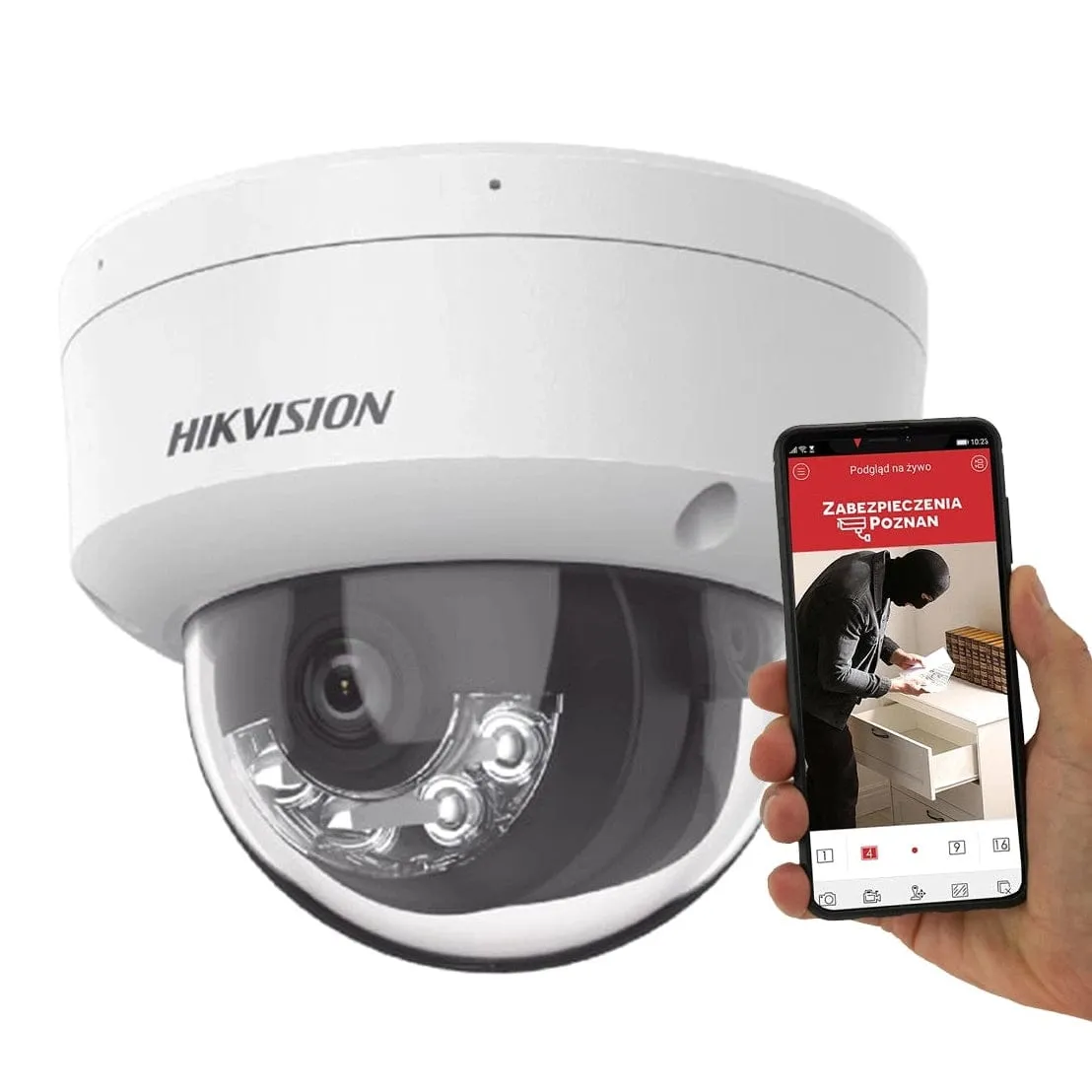 Hikvision 6MP Smart Hybrid Light Fixed Dome Network Camera - DS-2CD1163G2-LIU