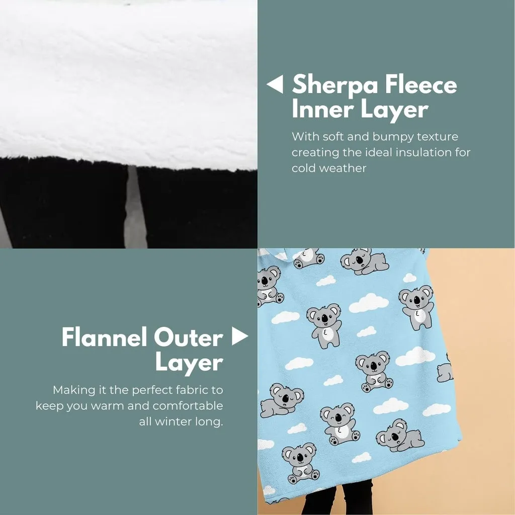 Hoodie Blanket (Adult Koala Blue)