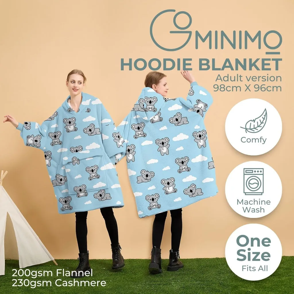 Hoodie Blanket (Adult Koala Blue)