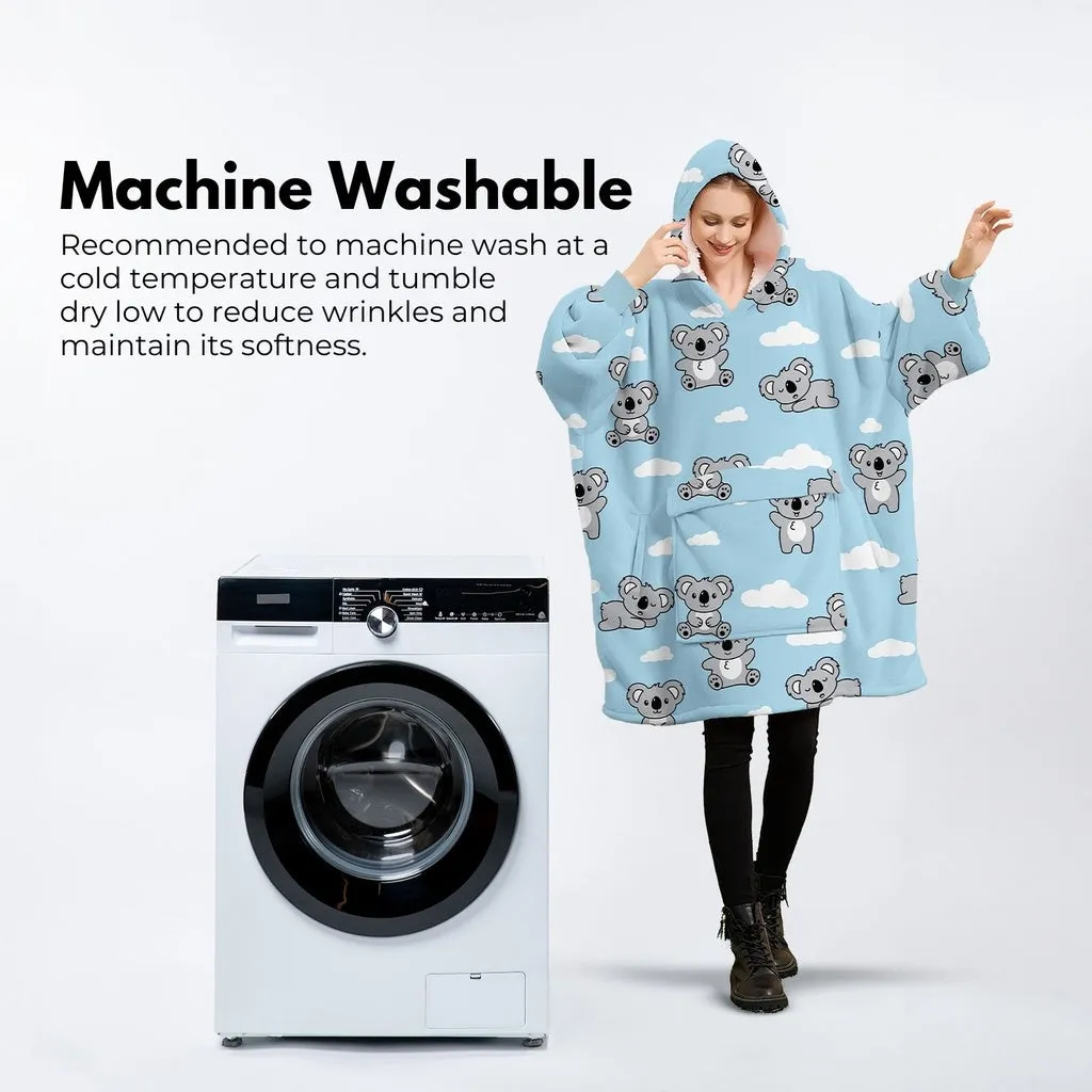 Hoodie Blanket (Adult Koala Blue)