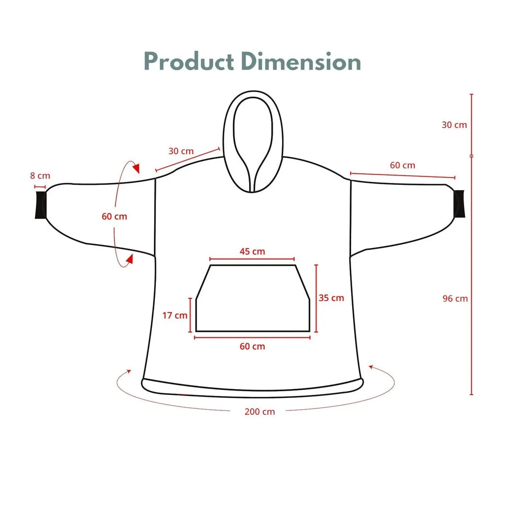 Hoodie Blanket Adult Strawberry