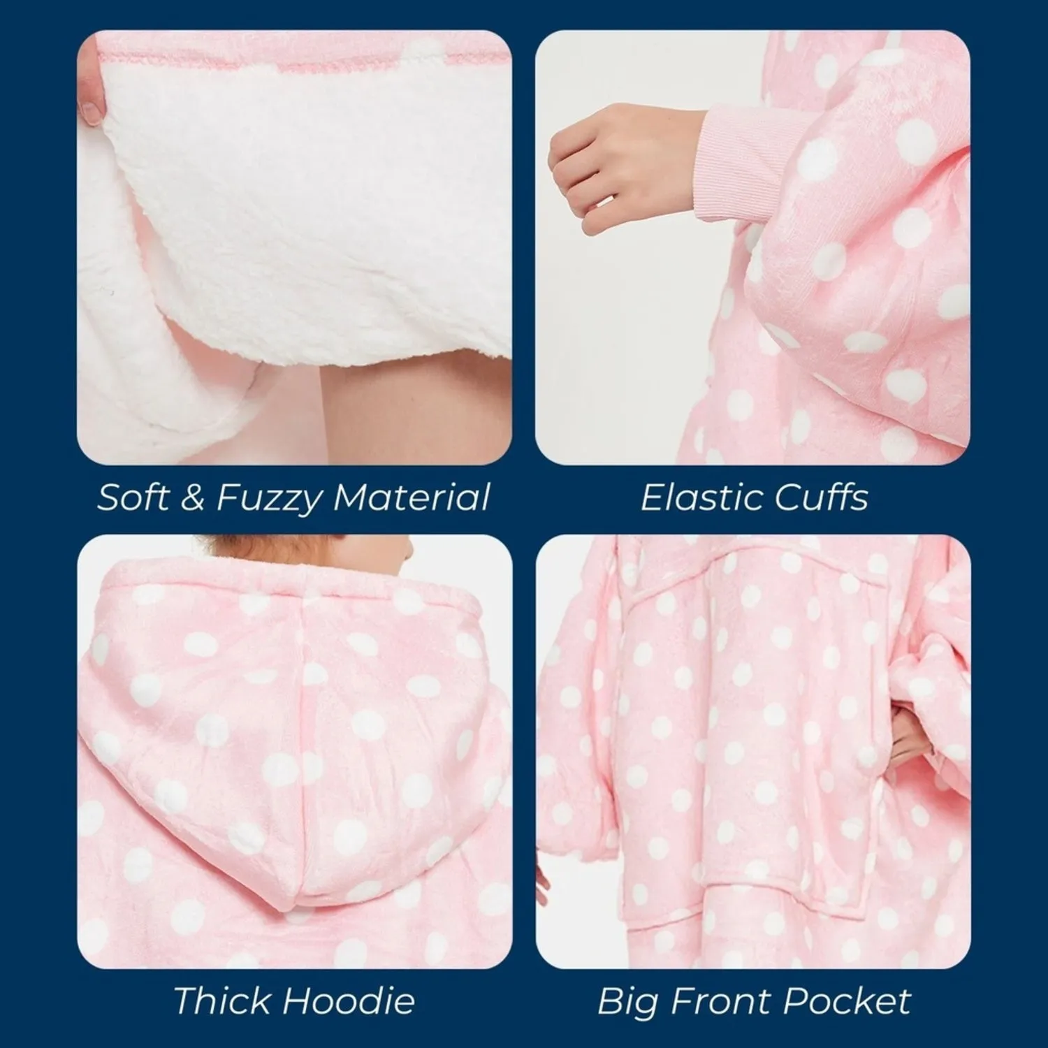 Hoodie Blanket Glow In Dark Star Adult