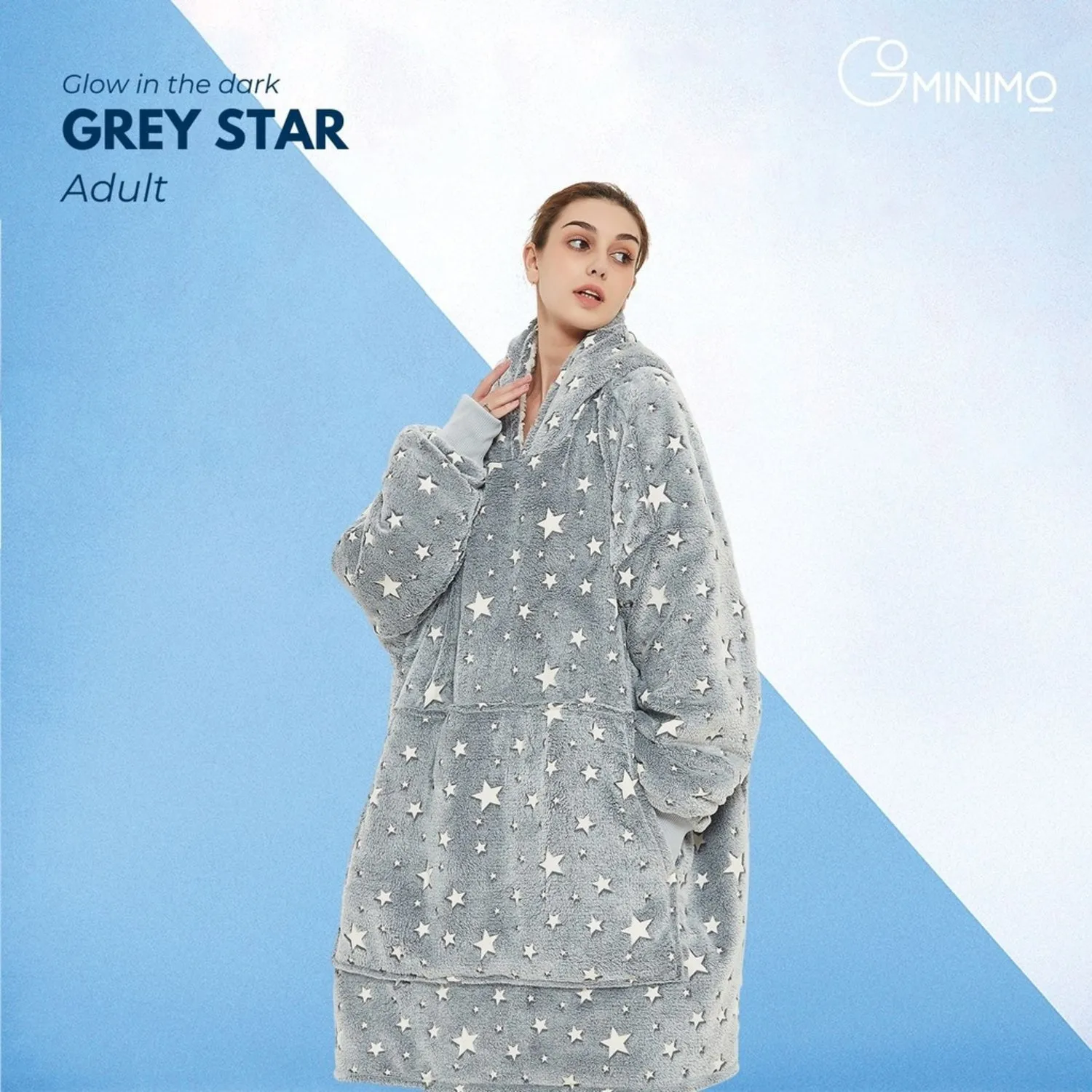 Hoodie Blanket Glow In Dark Star Adult
