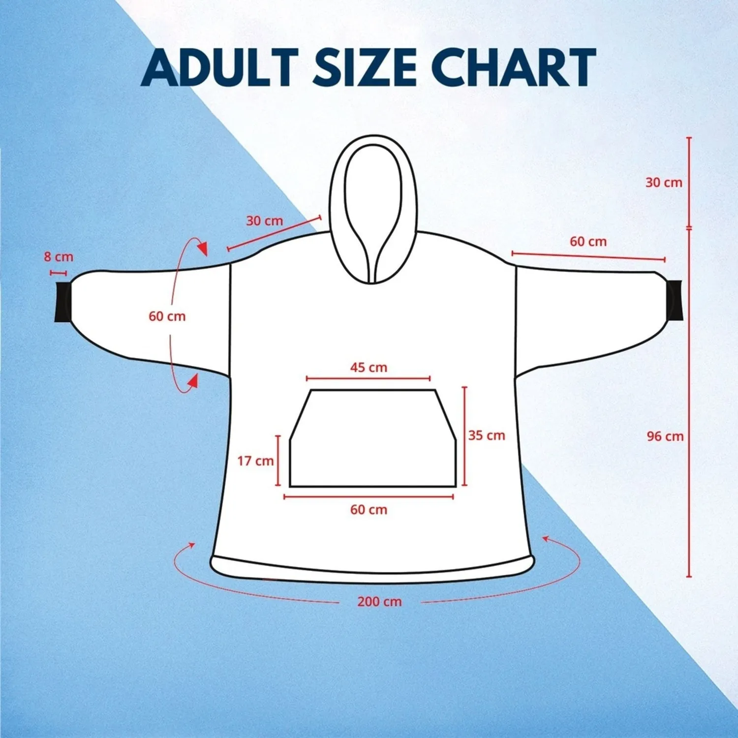 Hoodie Blanket Glow In Dark Star Adult