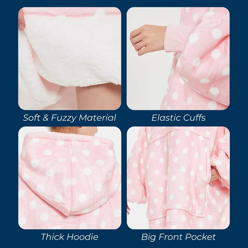 Hoodie Blanket Green Cherry Lemon Design
