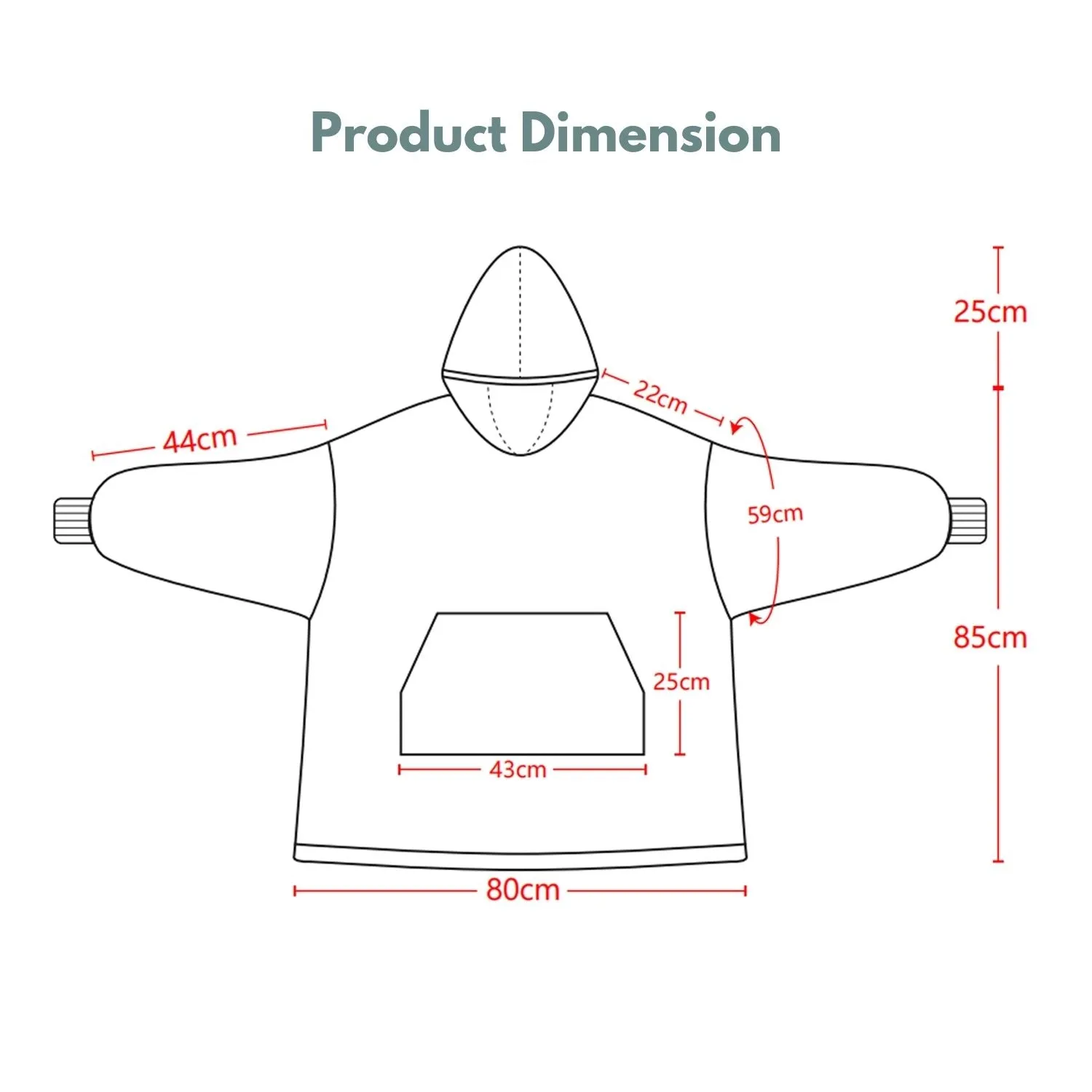 Hoodie Blanket Kids Ice Cream