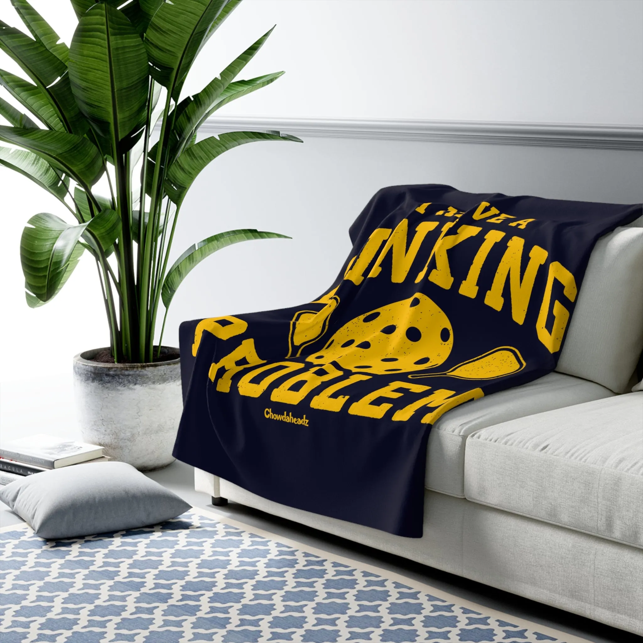 I Have a Dinking Problem Pickle Ball Sherpa Fleece Blanket