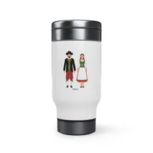 Italy Stainless Steel Travel Mug with Handle, 14oz
