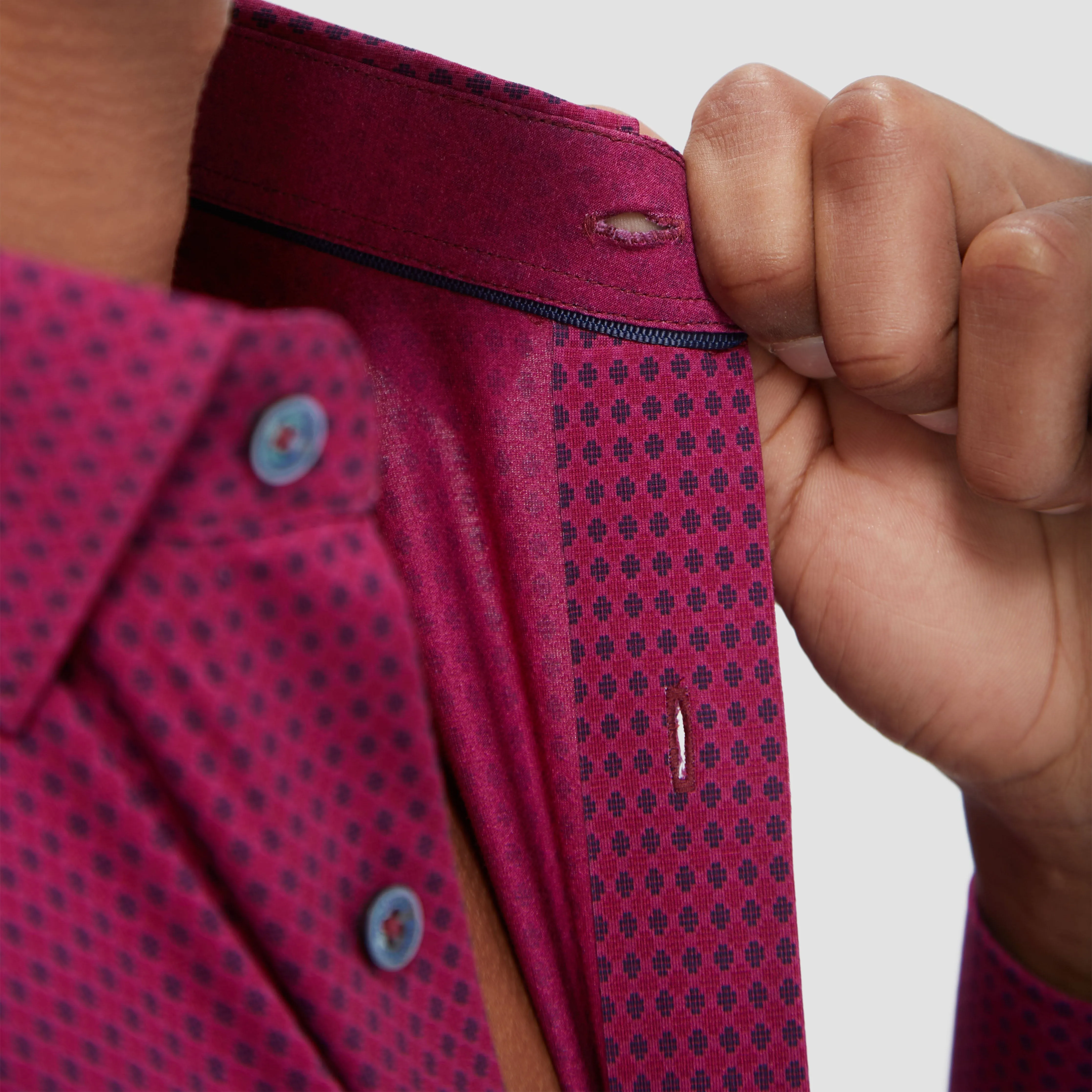 Jimmy Double Sided Geometric/Solid OoohCotton Shirt