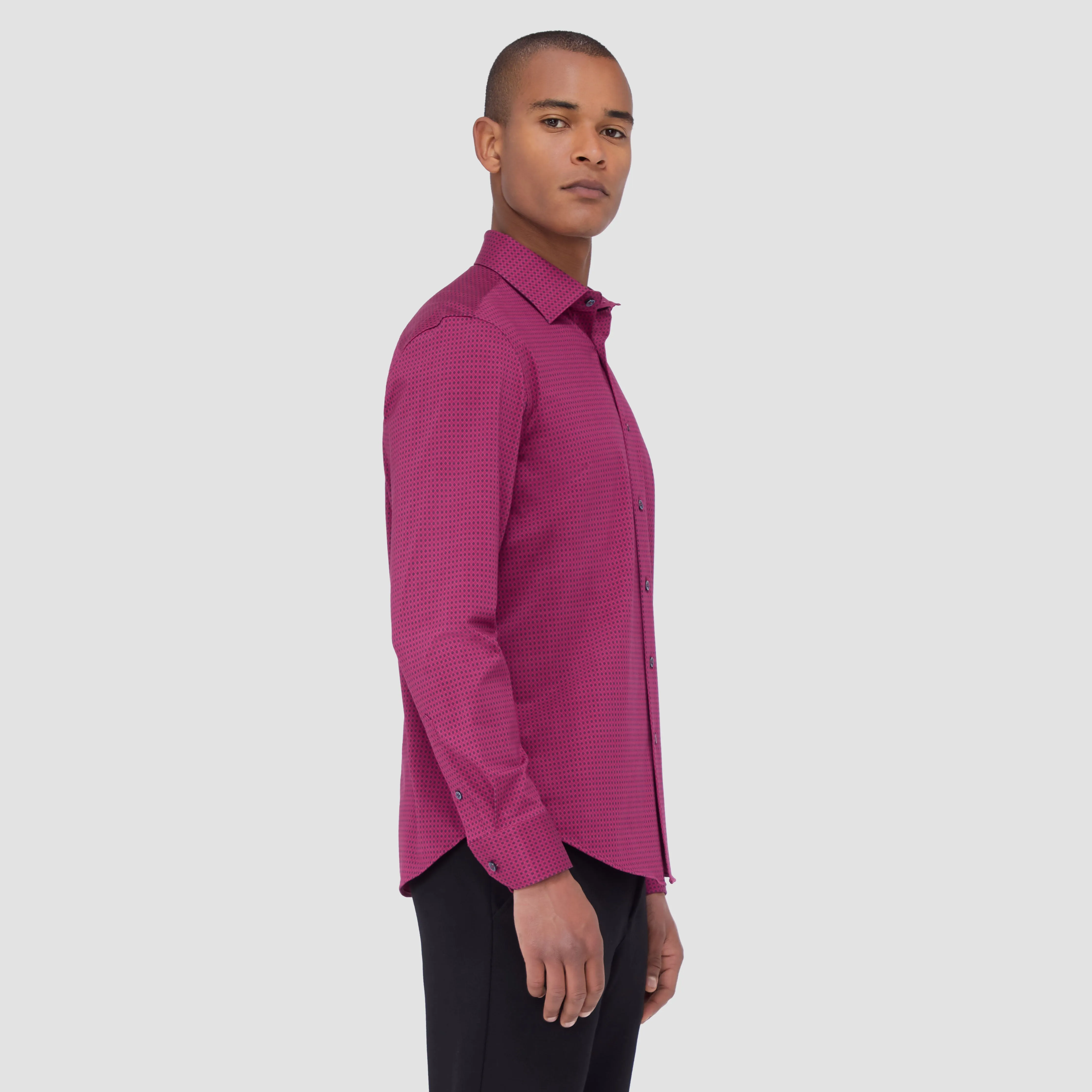 Jimmy Double Sided Geometric/Solid OoohCotton Shirt