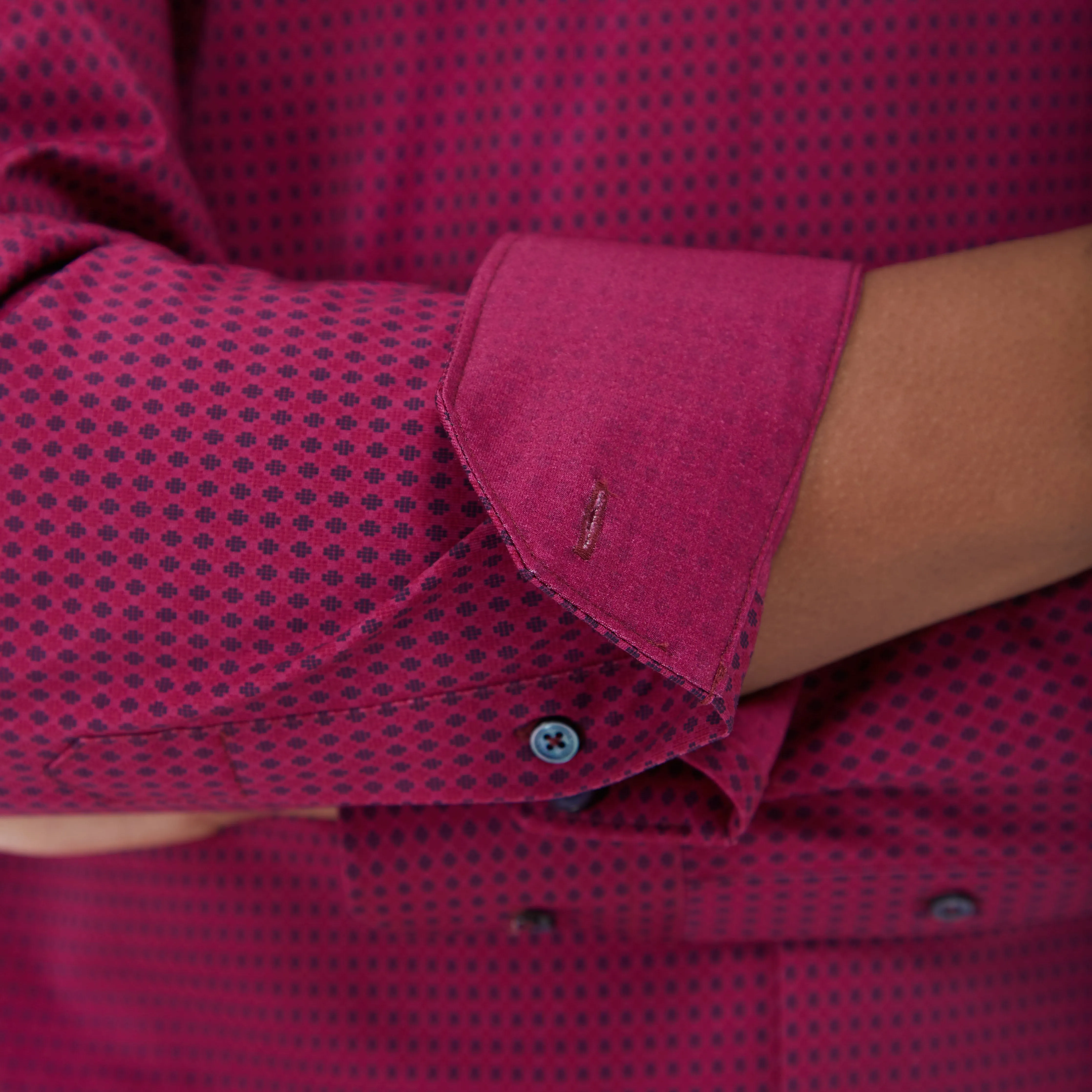 Jimmy Double Sided Geometric/Solid OoohCotton Shirt