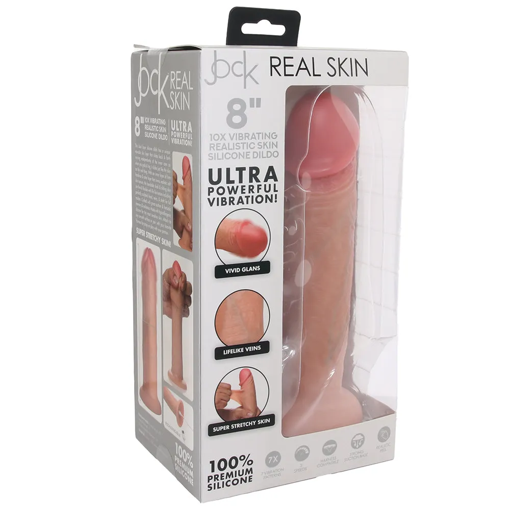 Jock Real Skin 8 Inch Vibrating Dildo