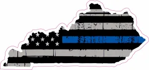 Kentucky State Thin Blue Line Vinyl Sticker Decal