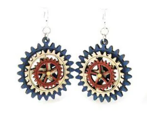 Kinetic Gear Earrings 5004D