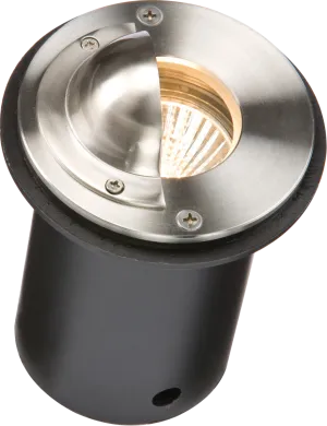 Knightsbridge CAPWGU IP65 230V Round Stainless Steel Walkover Ground Light with Half-Lip Cover