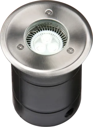 Knightsbridge WGULED 230V IP67 Grade 304 Stainless Steel Walkover/Driveover Light, Depth - 140mm, Flange - 105mm