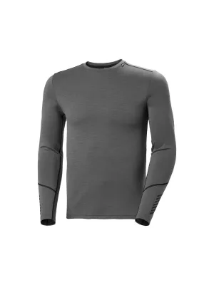 Koszulka termoaktywna Helly Hansen Lifa Merino Midweight Crew brązowy