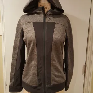 Kuhl Fozza Fleece grey and white long sleeve hoodie Women’s size small