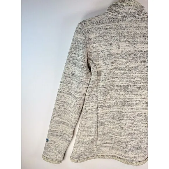 Kuhl Womens Sweater Gray Alska 1/4 Zip Knit Long Sleeve Pullover Outdoor Medium