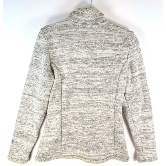 Kuhl Womens Sweater Gray Alska 1/4 Zip Knit Long Sleeve Pullover Outdoor Medium