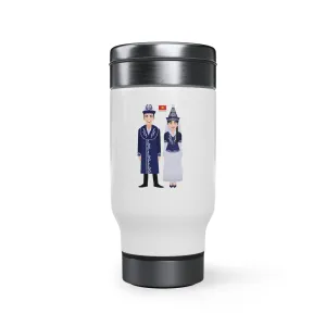 Kyrgyzstan Stainless Steel Travel Mug with Handle, 14oz