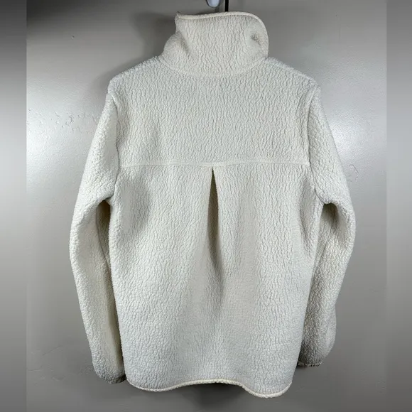 Madewell Women’s Polartec Fleece Popover Jacket Size Medium - Antique Cream