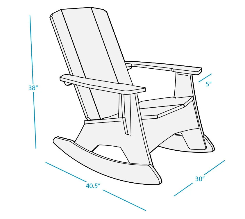 Mainstay Adirondack Lounger Rocker In Red