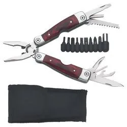 Maxam Wood Handle Stainless Steel MultiTool Free Shipping