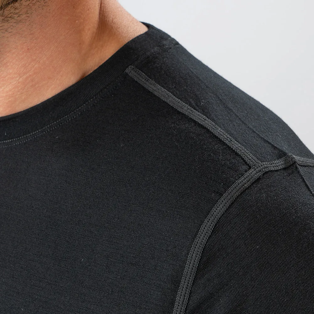 Merino Langarmshirt mit Zip Herren 230 g/m2