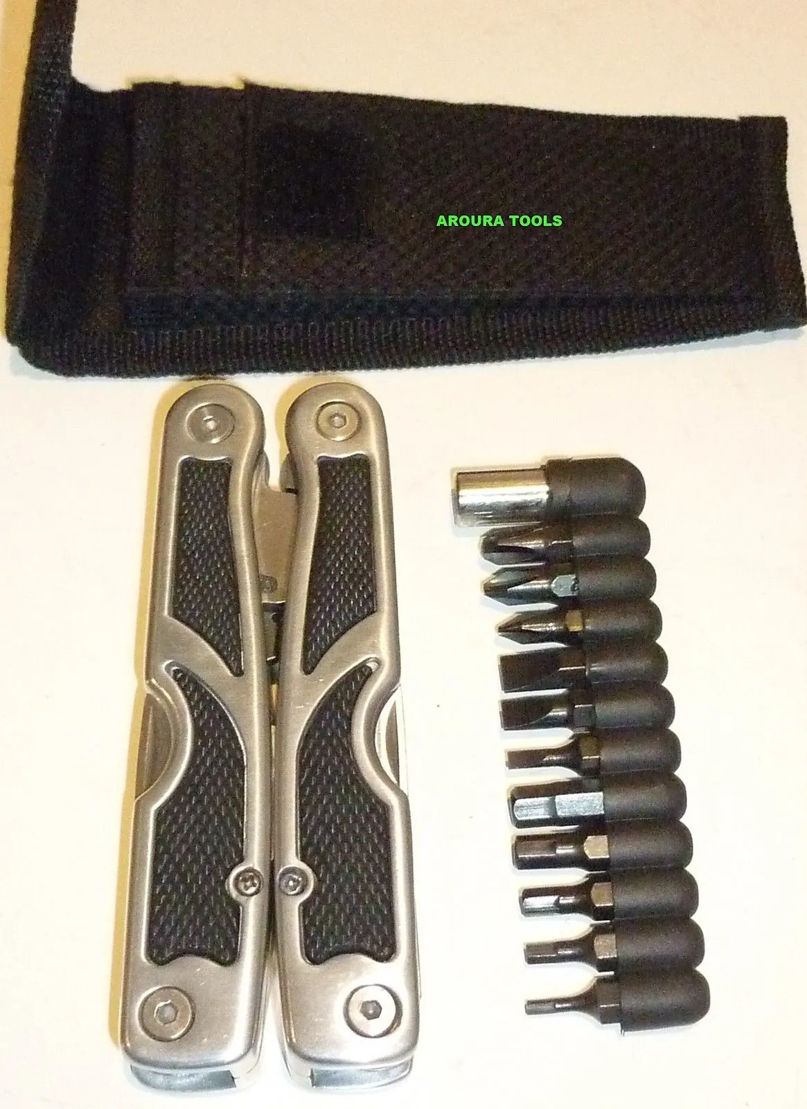 MULTI TOOL-27 IN 1 - STAINLESS STEEL- WITH 12 ACCESSORIES & BELT POUCH - NEW