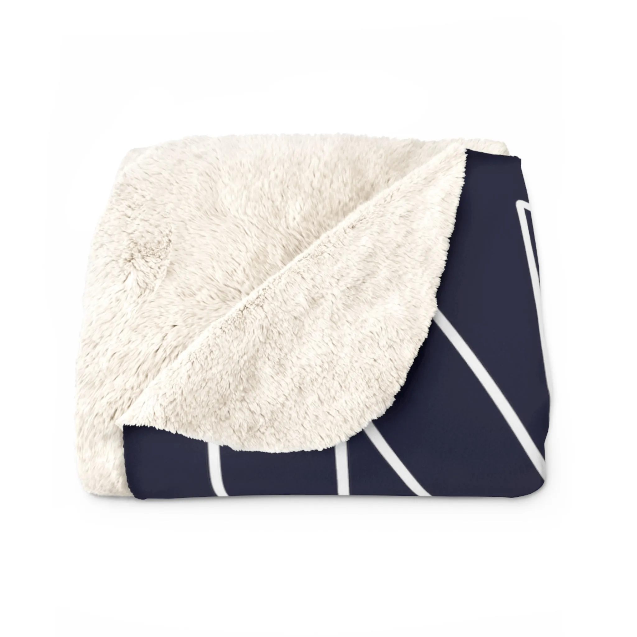Nantucket MA Stacked Sherpa Fleece Blanket