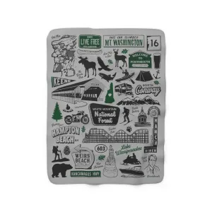 New Hampshire Tourist Attraction Sherpa Fleece Blanket