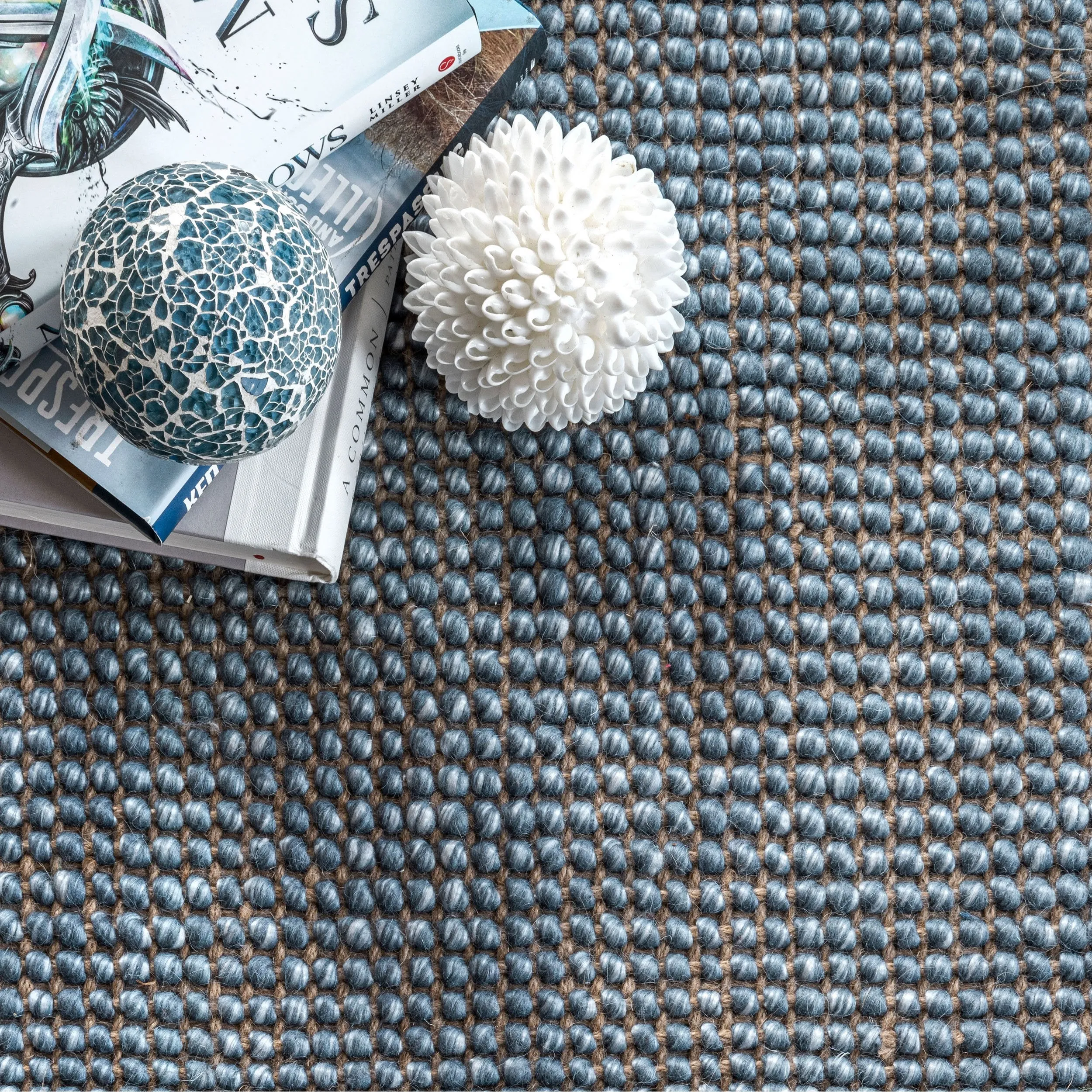 OPHI JUTE & WOOL FLATWEAVE