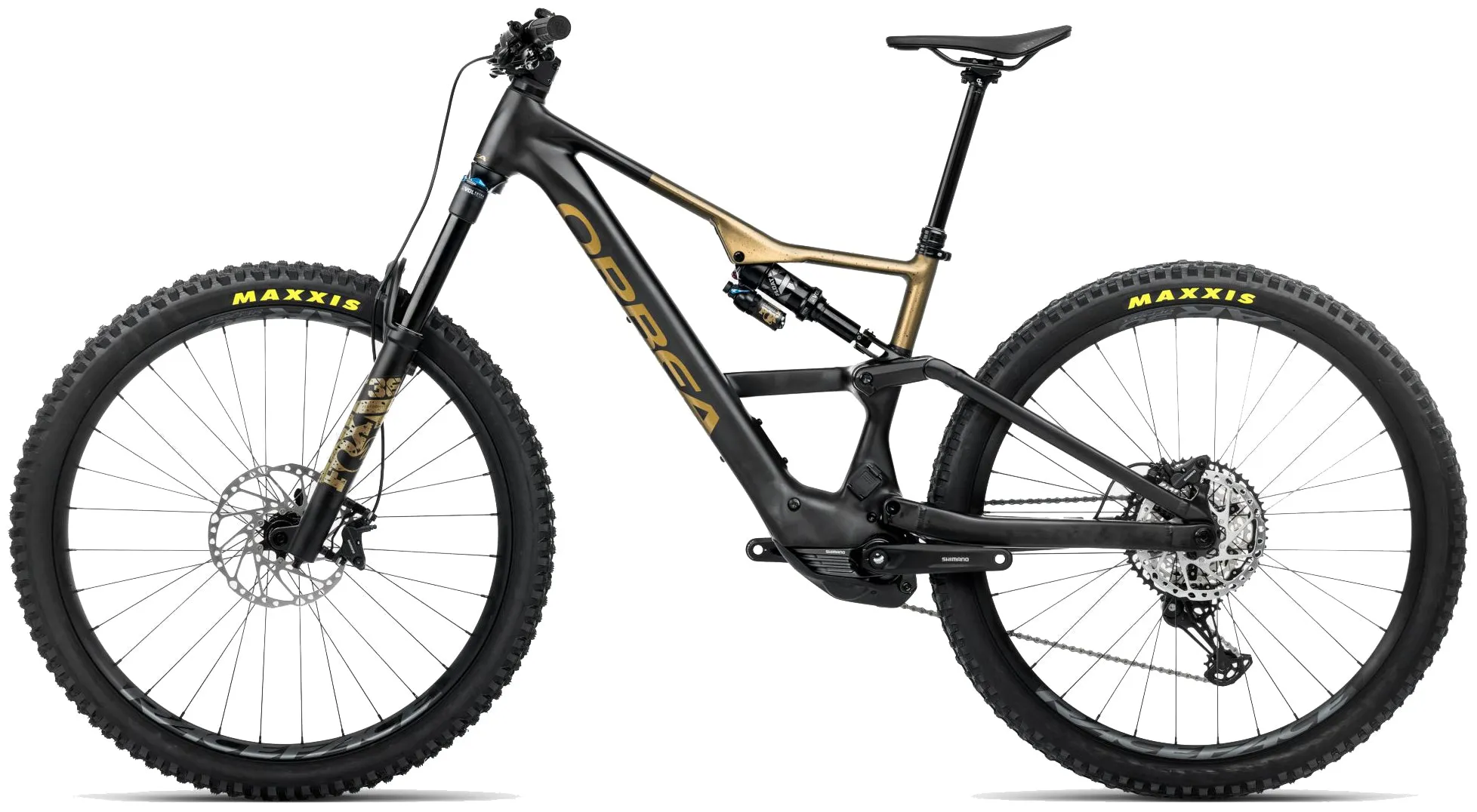 Orbea Rise LT H10 Alloy Electric Full Suspension Mountain Bike 2025 - Diamond Black