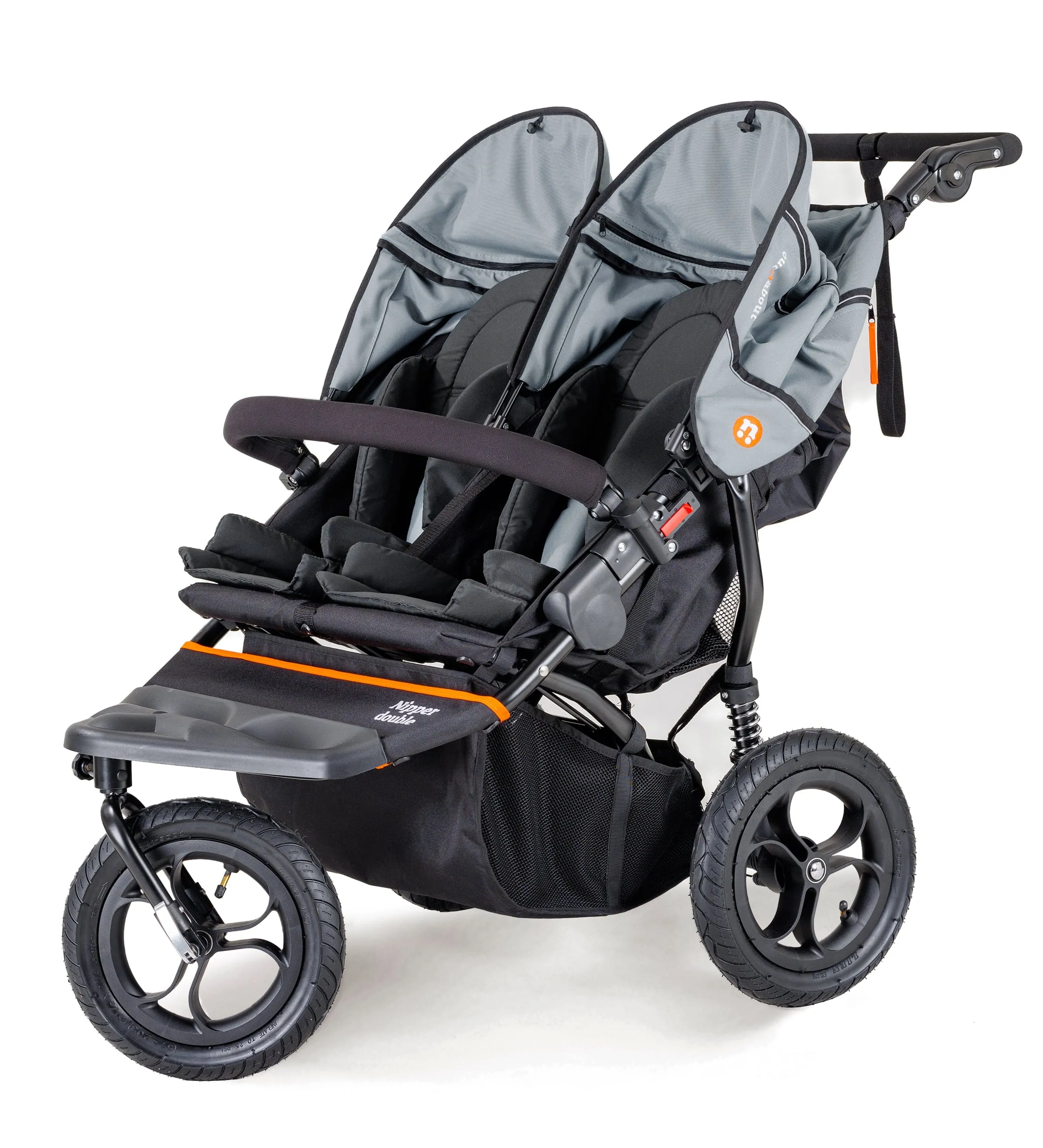 Out n About Nipper Double Duo Essentials Kit in Rock Salt Grey
